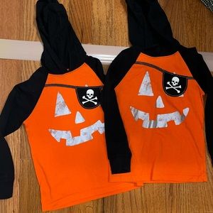 2 Halloween pirate shirts for twins